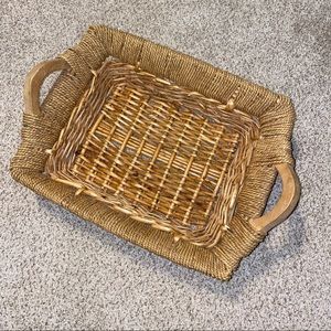 boho serving tray/basket